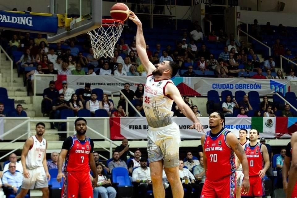 Israel Gutiérrez aportó 14 puntos, dos asistencias y nueve rebotes para el equipo mexicano en Ciudad Obregón sobre los ticos.