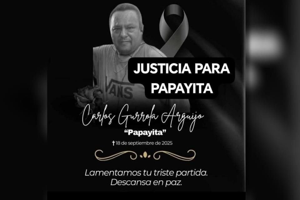 'Justicia para Papayita', dice un cartel publicado en redes sociales en la Laguna de Coahuila.