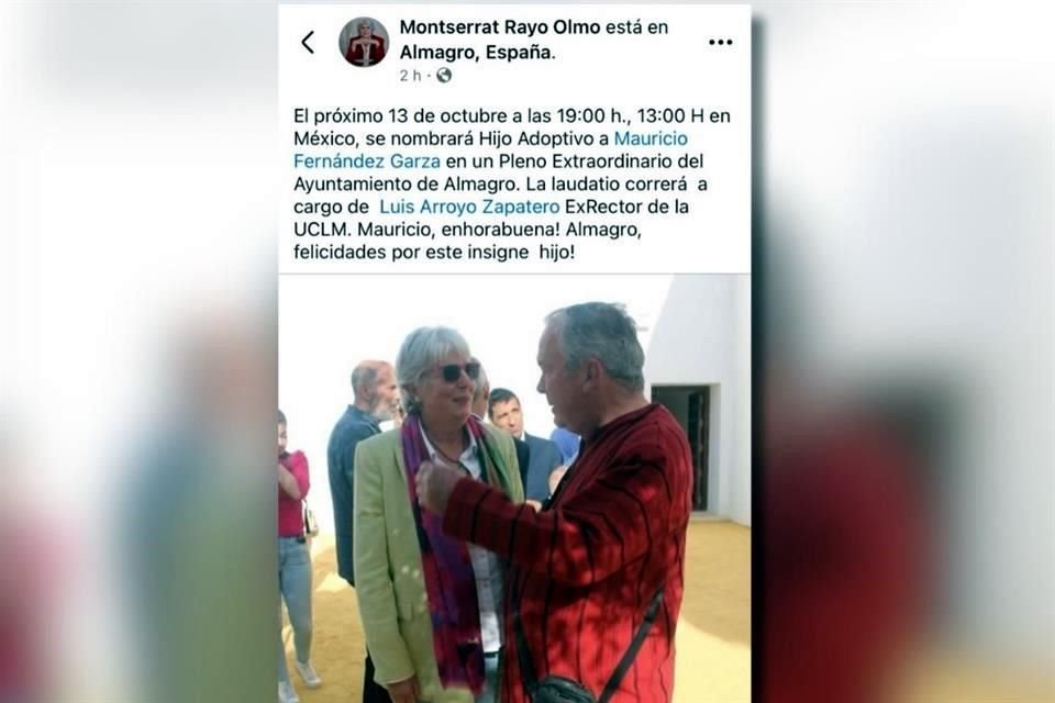 La ceremonia se realizará el 13 de octubre a las 19:00 horas, tiempo local.