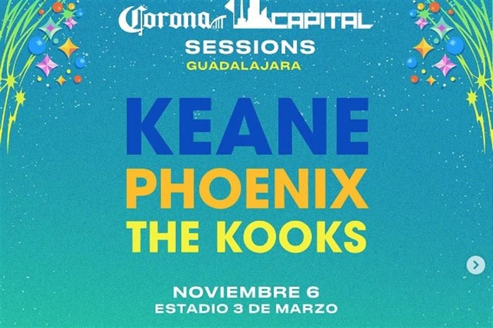 El Corona Capital Sessions en Guadalajara se anuncia como un ejercicio especial dentro de la celebración por los 15 años del festival.
