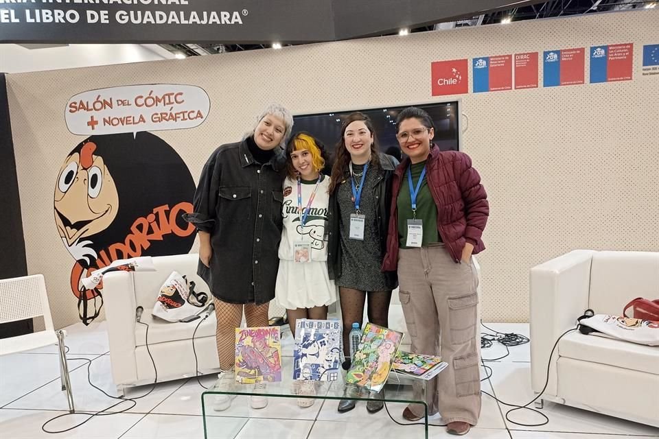 FIL 2024. De izquierda a derecha: Jozz Ojeda, Zayha, Thalía Machuca y Lizeis.