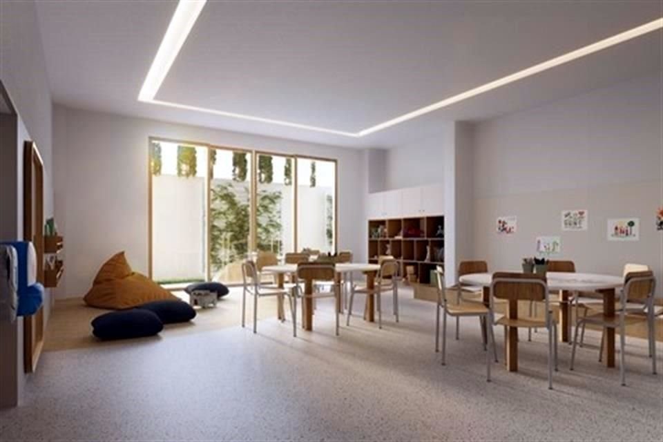 El mobiliario flexible de madera permitirá adaptar cada ambiente a diferentes actividades.