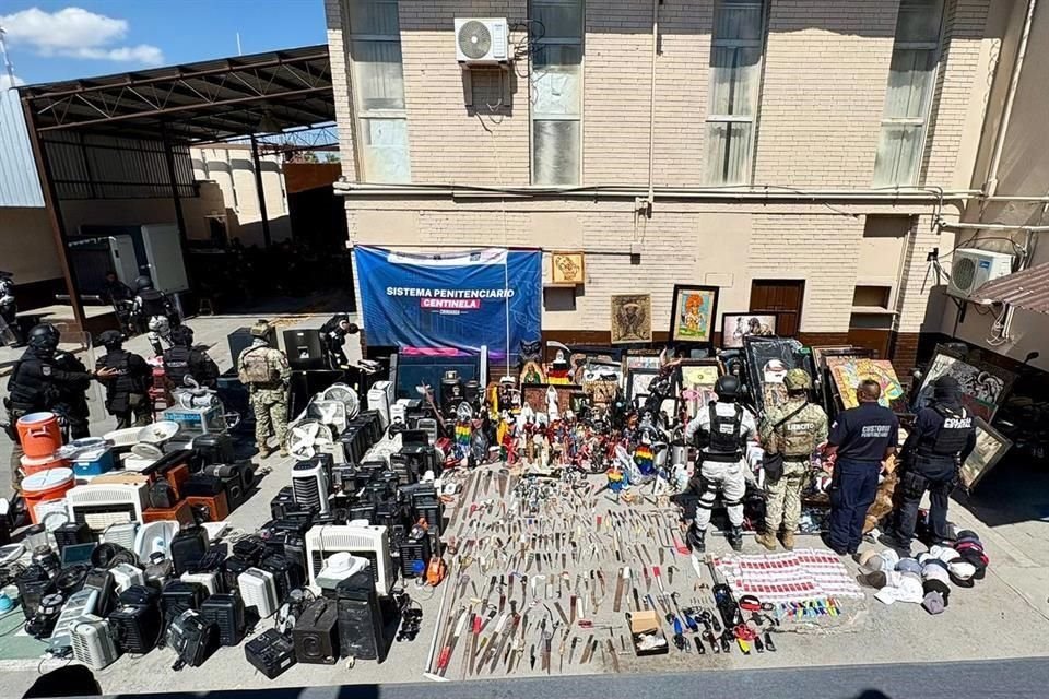 La revisión en el Cereso de Ciudad Juárez tuvo como resultado el aseguramiento de 200 objetos punzocortantes caseros, así como electrodomésticos, memorias y teléfonos celulares.
