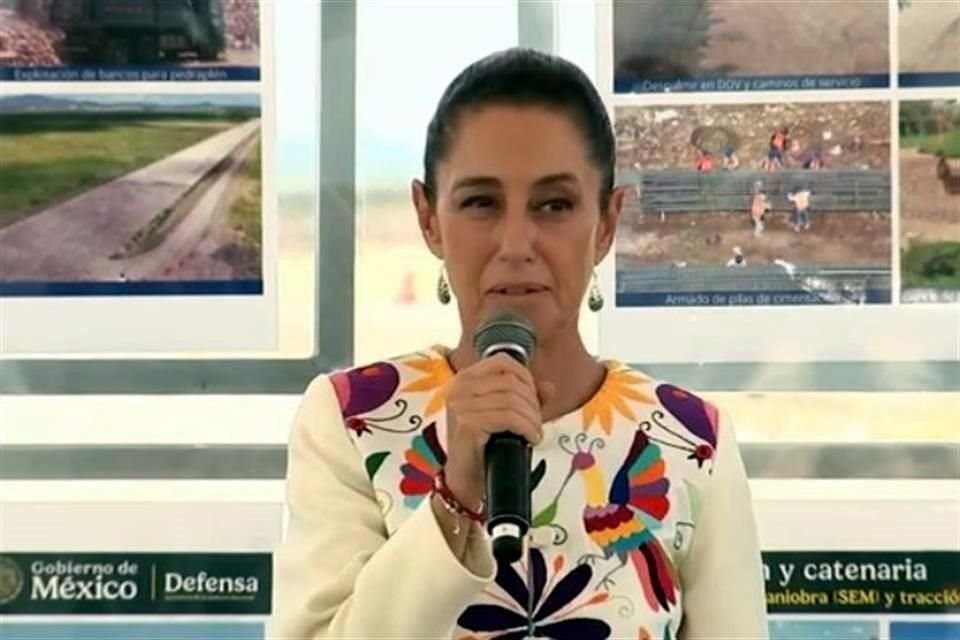 La Presidenta durante la conferencia en la que se dieron detalles de la obra.