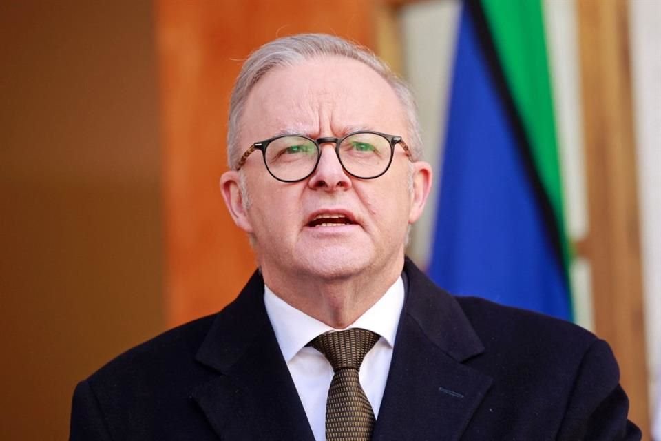 El Primer Ministro Anthony Albanese durante una conferencia de prensa el 11 de agosto del 2025.