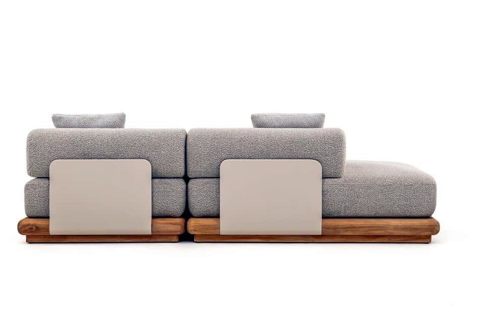 El diseño flexible permite transformar el rincón de relax en un oasis de convivencia, donde cada elemento puede colocarse libremente.