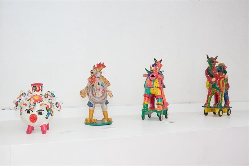 Piezas que se exhiben en el Museo Nacional de cerámica.