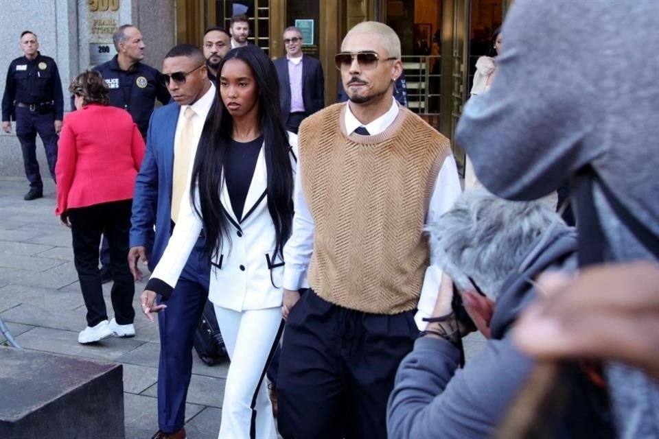 Quincy Brown y Jessie James Combs presenciaron la sentencia del rapero.