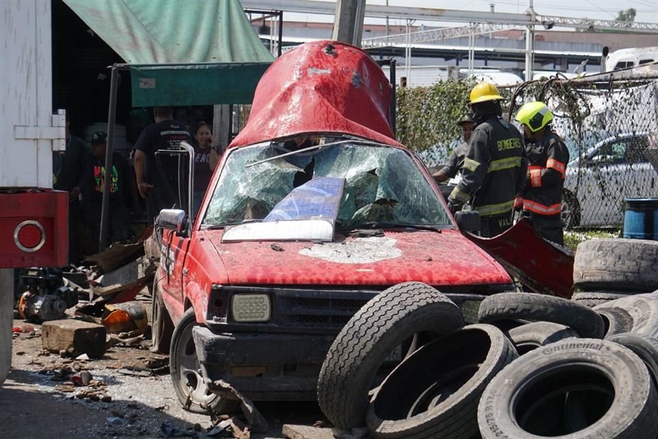 Gran susto causó en el Mercado de Abastos la explosión de la bomba de aire de una llantera móvil. No se reportaron lesionados.