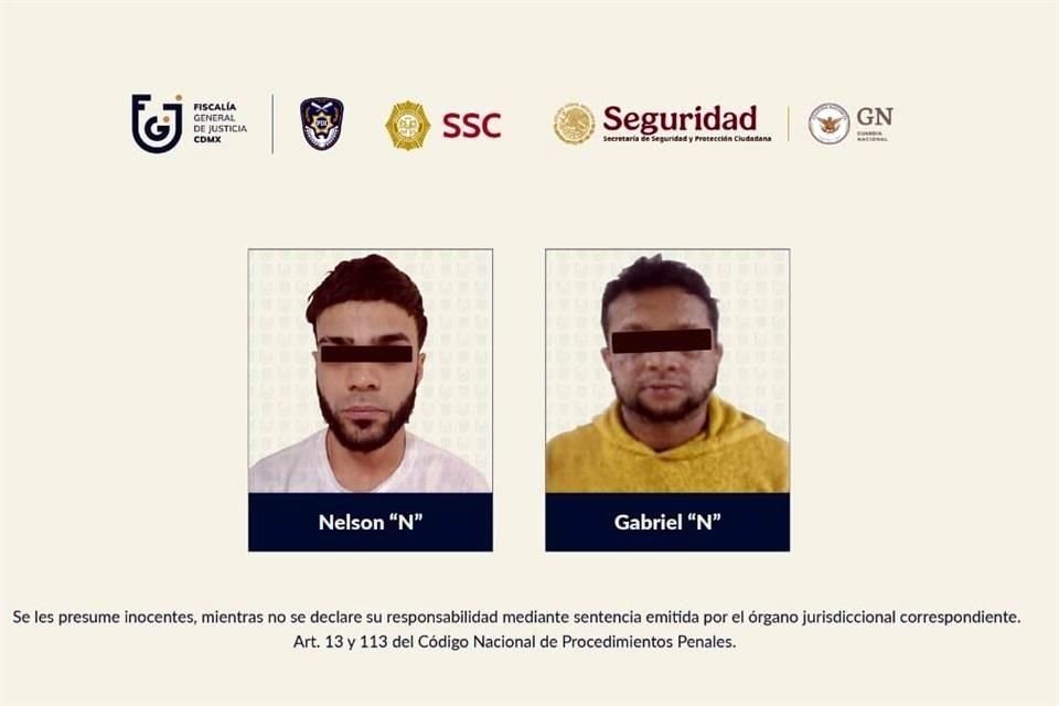 Nelson y Gabriel 'N' estarán en el Reclusorio Preventivo Varonil Norte.