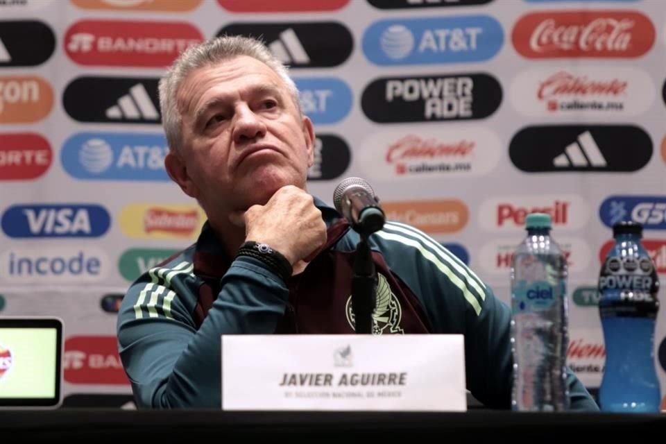Javier Aguirre, técnico de la Selección Nacional de México, en conferencia de prensa.