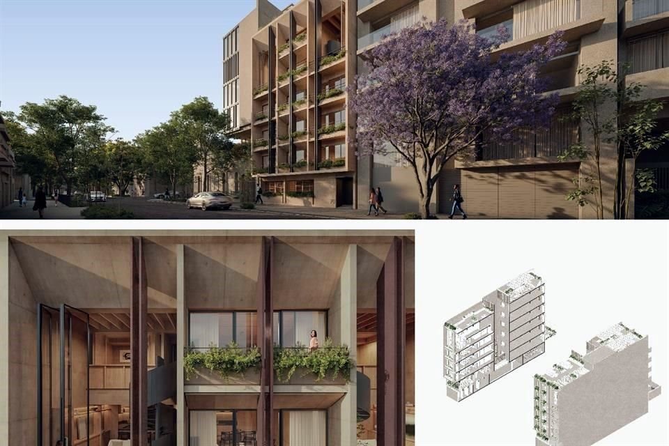 Elementos como jardines, áreas verdes y zonas de convivencia humanizan la escala del edificio.