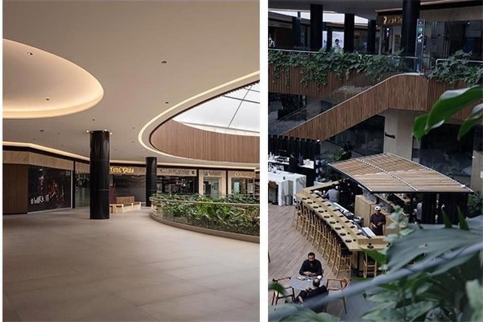 Materiales como travertino, madera, piedra tecnológica y cartelas metálicas aportan una estética contemporánea.