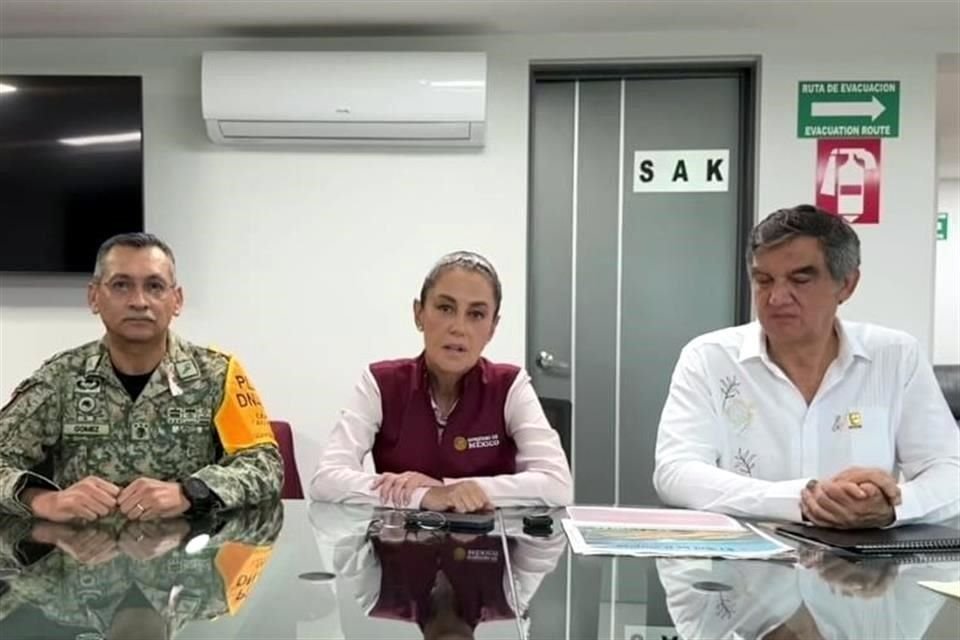 Sheinbaum apuntó que el viernes visitó zonas afectadas del norte de Veracruz y que ese mismo día llegó a Tampico.