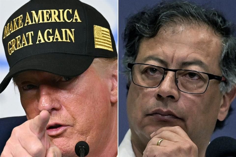 Donald Trump llamó 'líder de drogas ilegales' al Presidente colombiano Petro y afirmó que reducirá ayuda de EU a Colombia.