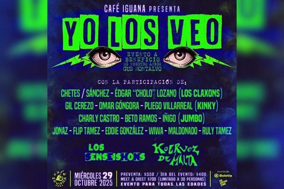 Las puertas del Iguana se abrirán a las 19:00 horas y a las 20:00 inicia la fiesta rockera.