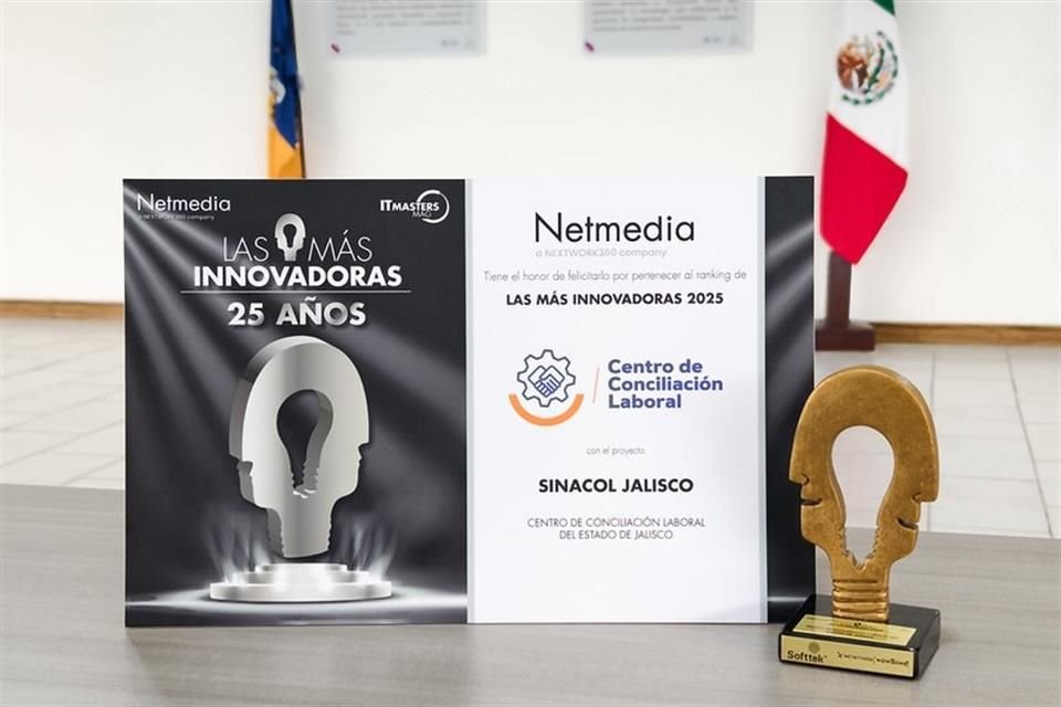 El Centro de Conciliación Laboral del Estado de Jalisco (CCL Jalisco) fue reconocido en el ranking nacional 'Las Más Innovadoras 2025'.
