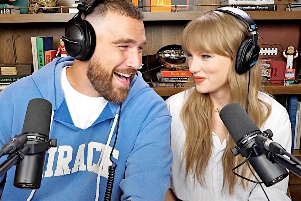 La participación de Taylor Swift en el podcast 'New Heights', de su novio Travis Kelce, alcanza 10 millones de visualizaciones en YouTube.