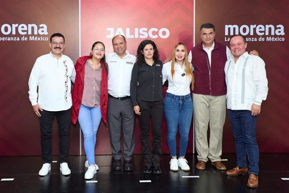 Luisa María Alcalde Luján ofreció esta mañana una rueda de prensa previo a una reunión que sostendrá con morenistas.