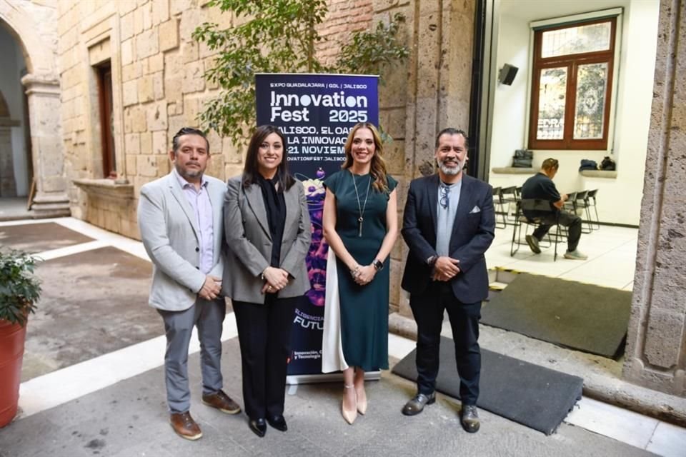Carlos Velazquez, Larisa Cruz, Fanny Valdivia y Alfredo Aceves presentan la primera edición de Innovation Fest