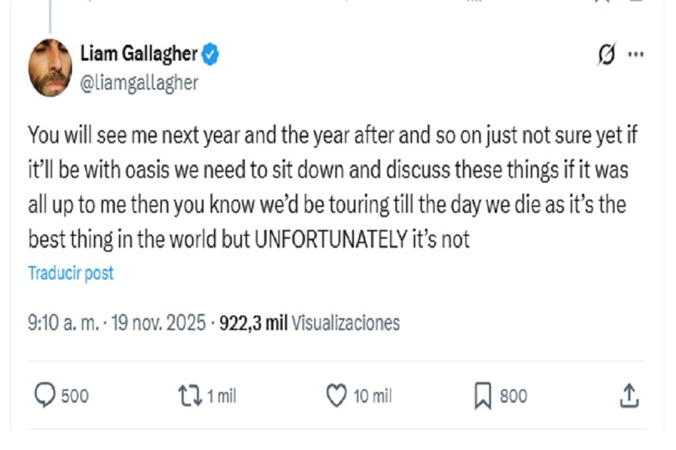 Así respondió Liam en X.