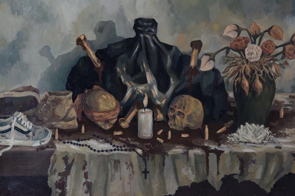 Kevin Aldair Rodríguez se llevó el primer lugar del certamen con la obra 'La Magia del Pueblo', una visión plástica de la tragedia del Rancho Izaguirre.