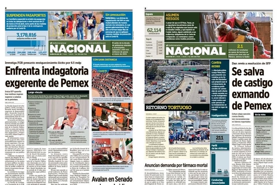 La FGR investigó a Bernardo Bosch Hernández por un presunto enriquecimiento ilícito de 6 millones 534 mil 640 pesos.