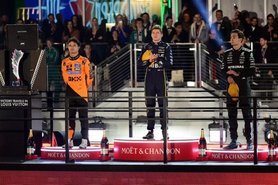 El podio en Las Vegas.