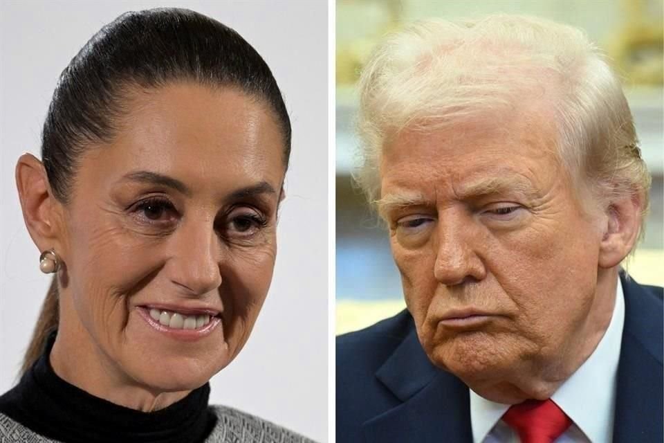 Claudia Sheinbaum, Presidenta de México, y Donald Trump, Presidente de los Estados Unidos.