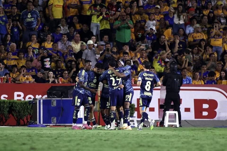 Los azulcremas ingresaron motivados a la segunda parte tras este gol.