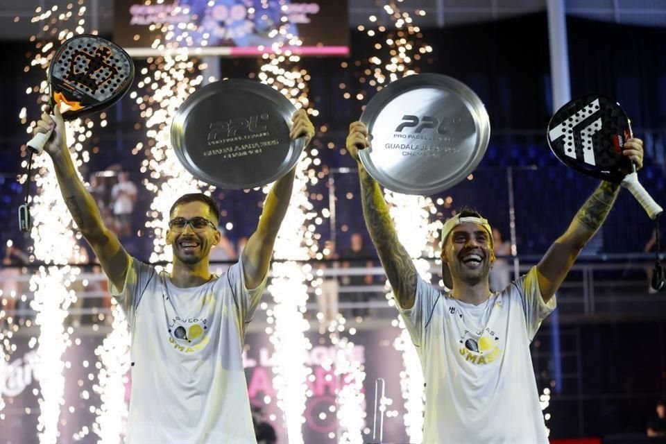 Gonzalo Alfonso y Francisco Gil, de Las Vegas Smash se convirtieron en los primeros campeones de la Skarch Pro Padel League Guadalajara.