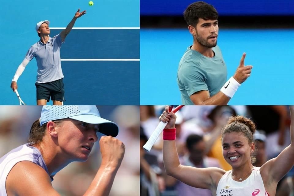 Jannik Sinner y Carlos Alcaraz vuelven a cruzarse en una Final más, mientras que Iga Swiatek y Jasmine Paolini buscan imponerse por primera vez en Cincinnati.