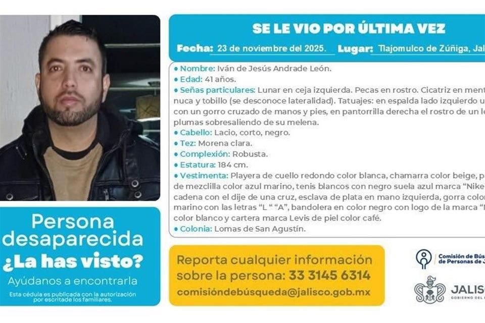 Está ilocalizable desde el 23 de noviembre.