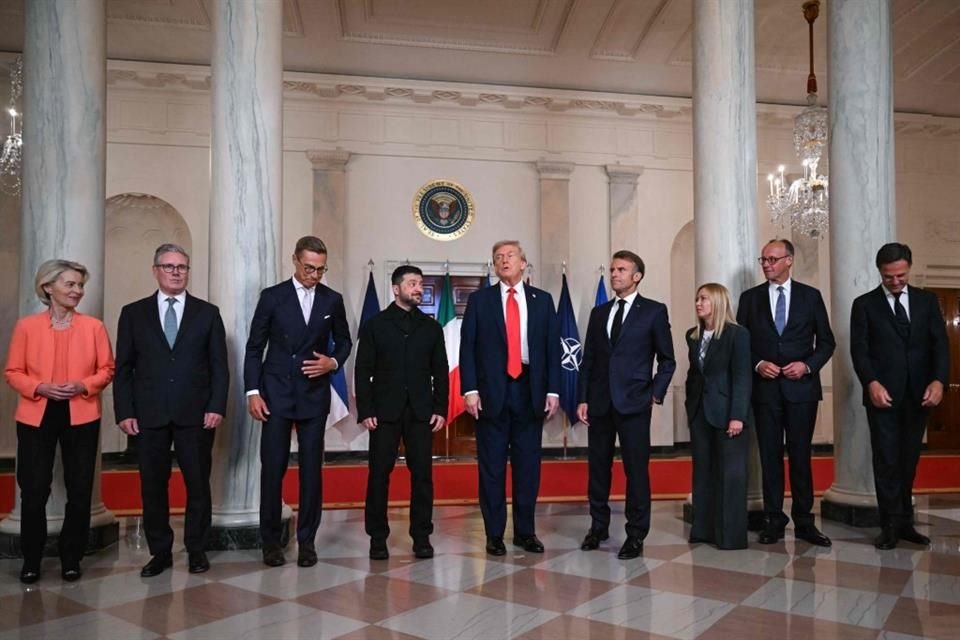 El Presidente Donald Trump se reunió con líderes europeos en la Casa Blanca luego de recibir al Mandatario Volodymyr Zelensky.