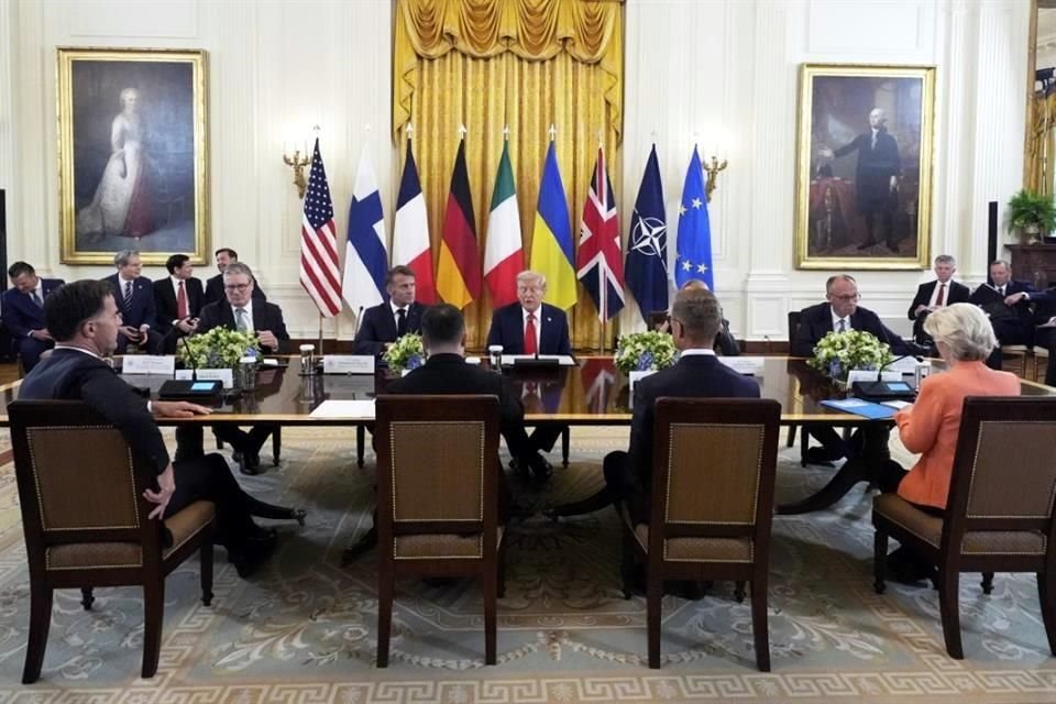 Líderes europeos se reúnen con Trump en la Casa Blanca.