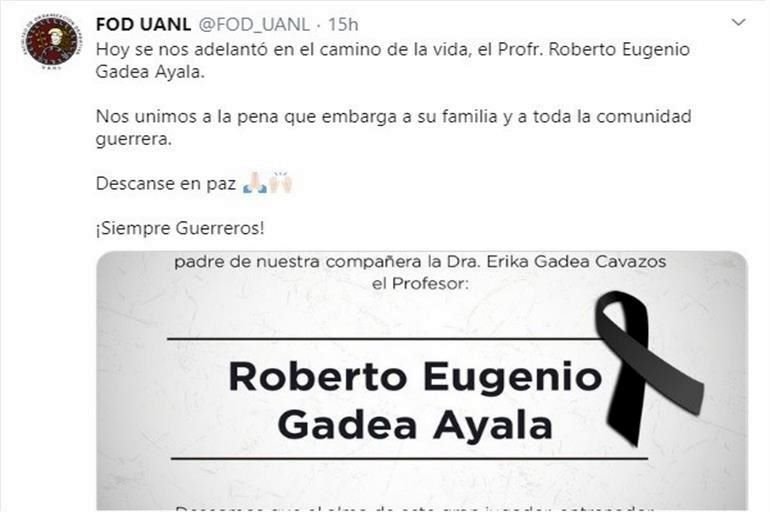 Personalidades e instituciones del futbol lamentan en redes sociales el fallecimiento de Roberto Gadea, quien jugara en Tigres y fuera campeón en la temporada 1977-78.