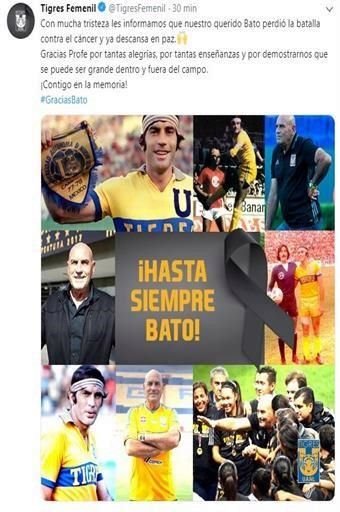 El mundo del futbol lamenta el fallecimiento de la leyenda de los Tigres Osvaldo Batocletti, quien perdió este viernes la batalla contra el cáncer.