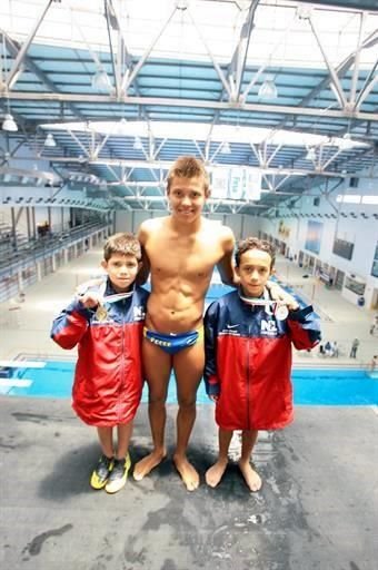 Marcelo Ramón y Juan Manuel Celaya competían en las Olimpiadas Nacionales como atletas infantiles mientras que el medallista olímpico Gérman Sánchez lo hacía en la juvenil mayor.