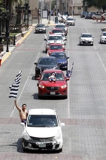 El recorrido incluyó el Centro de Monterrey.