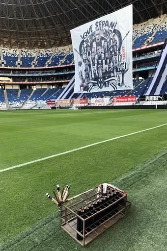 El BBVA ya está listo para recibir el duelo por el título de la Copa MX entre Rayados y Xolos.