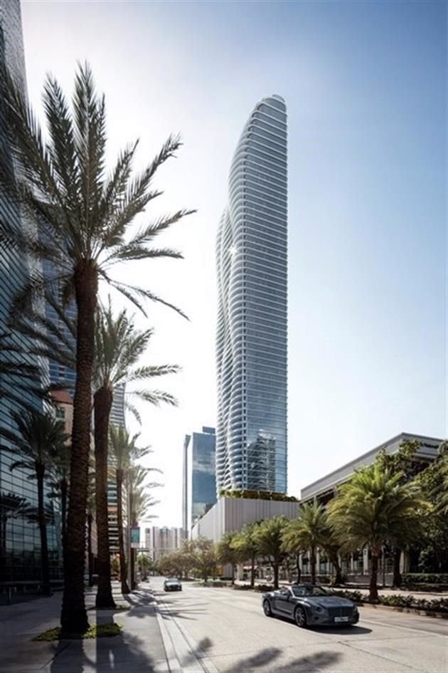 La forma sinuosa del edificio ser un referente en Miami.