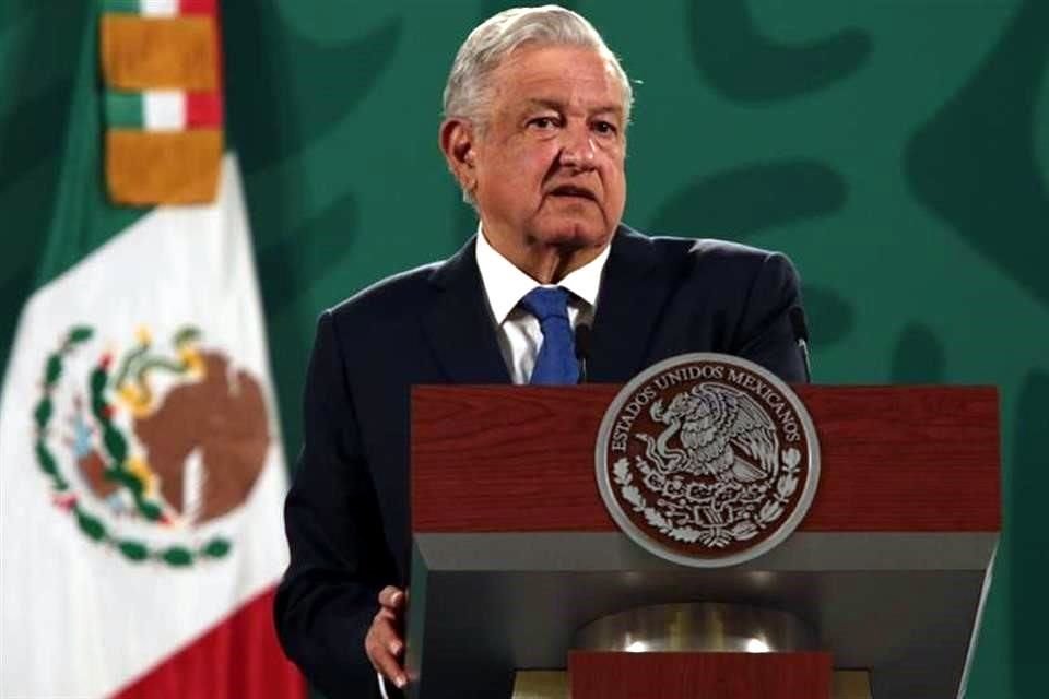 Andrés Manuel López Obrador en conferencia matutina.