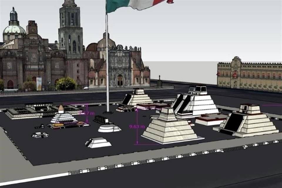 Una maqueta monumental policroma ocupará el Zócalo de la Ciudad de México; reproducirá las edificaciones prehispánicas arrasadas hace cinco siglos durante la Conquista.