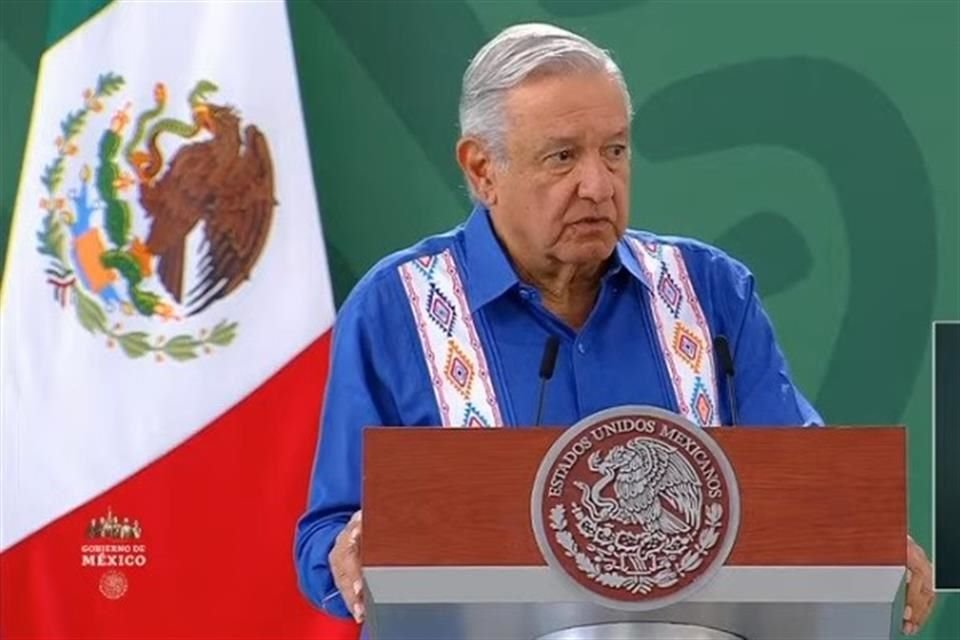 El Presidente Andrés Manuel López Obrador en conferencia matutina desde Oaxaca.