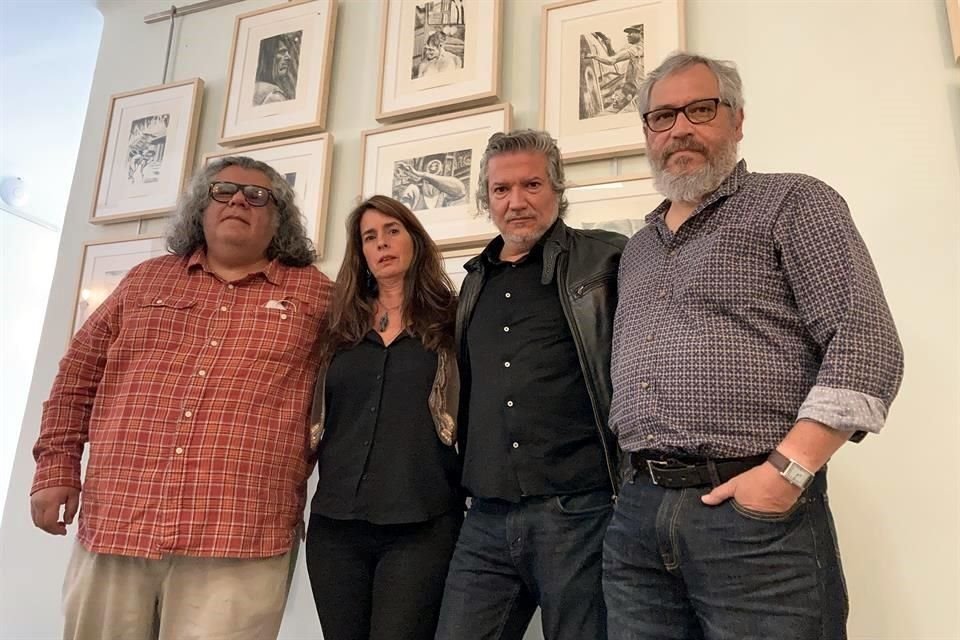 Los artistas Víctor Hugo Pérez, Ana Luisa Rébora, Enrique Oroz y Juan Carlos Macías trabajaron junto con Martha Pacheco en esta exhibición.