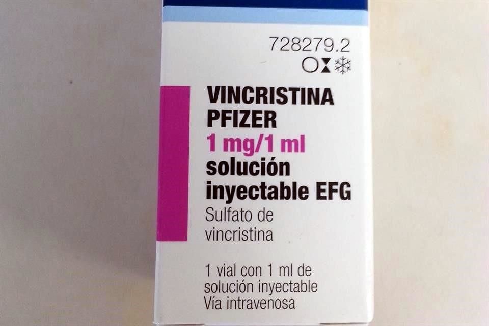 Entre los medicamentos que faltan por recibir está la Vincristina.