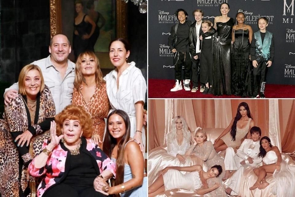 Sylvia Pasquel y Alejandra Guzmán se convirtieron en grandes artistas con ayuda de su madre; algunos hijos de Jolie buscan hacer carrera; Kris Jenner dio a luz al clan de mujeres más popular hoy día.