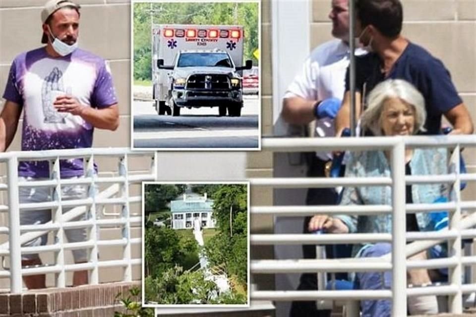 La mamá de Ben Affleck cayó de un muelle de la casa del actor y fue llevada de emergencia al hospital; tuvo una cortadura en la pierna.