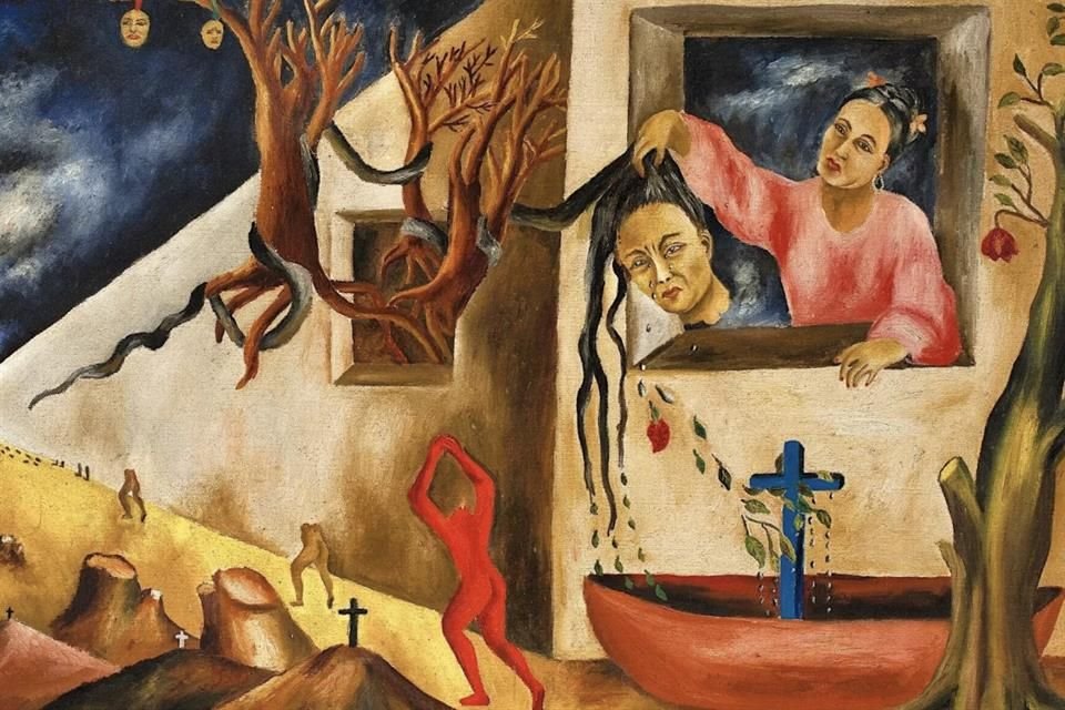 Pieza 'Sueño y Presentimiento', pintada por María Izquierdo en 1947.