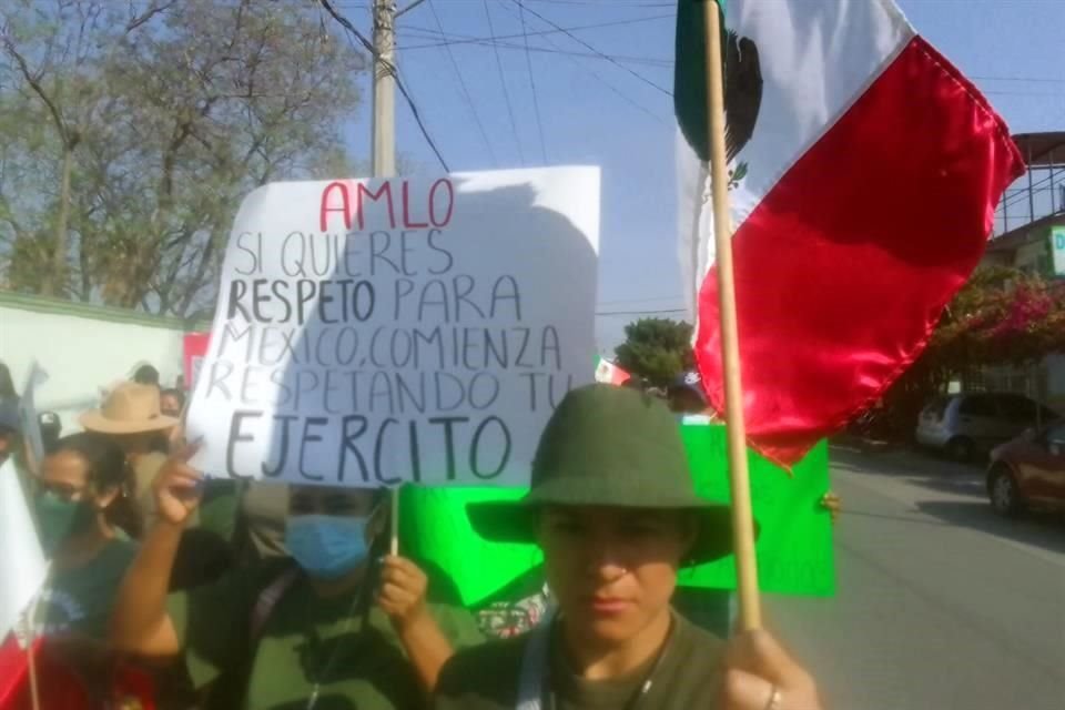Aspecto de la manifestacin en Cuautla, Morelos.